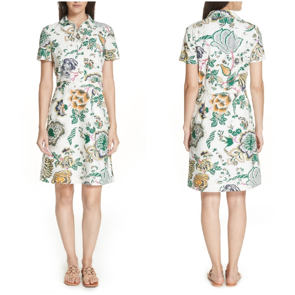 COPY - Tory Burch Garden Floral Mini Cotton Dress
